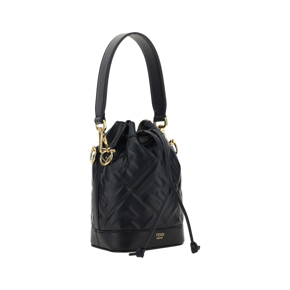 Fendi schwarze Kalbsleder Bos Taurus Henkeltasche