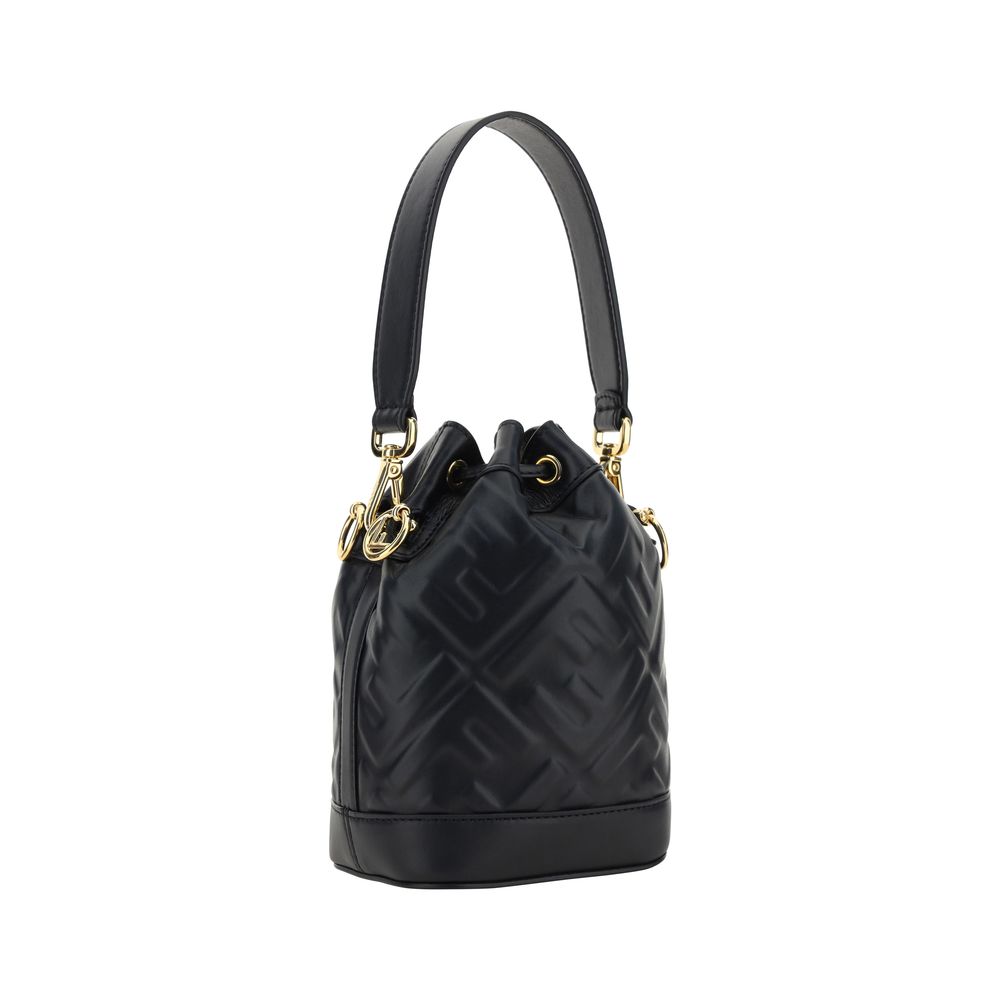Fendi schwarze Kalbsleder Bos Taurus Henkeltasche