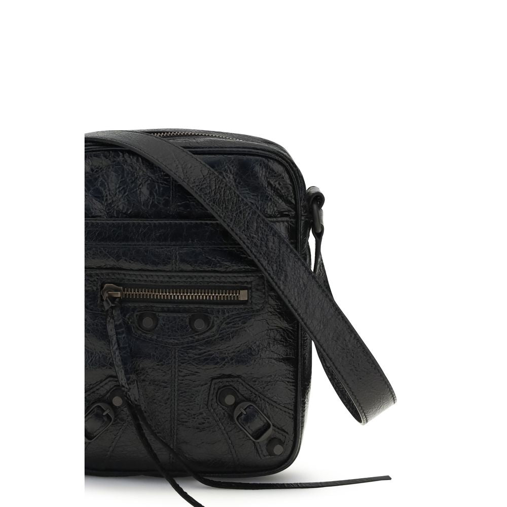 Balenciaga Schwarze Lammleder Ovis Aries Aries Umhängetasche
