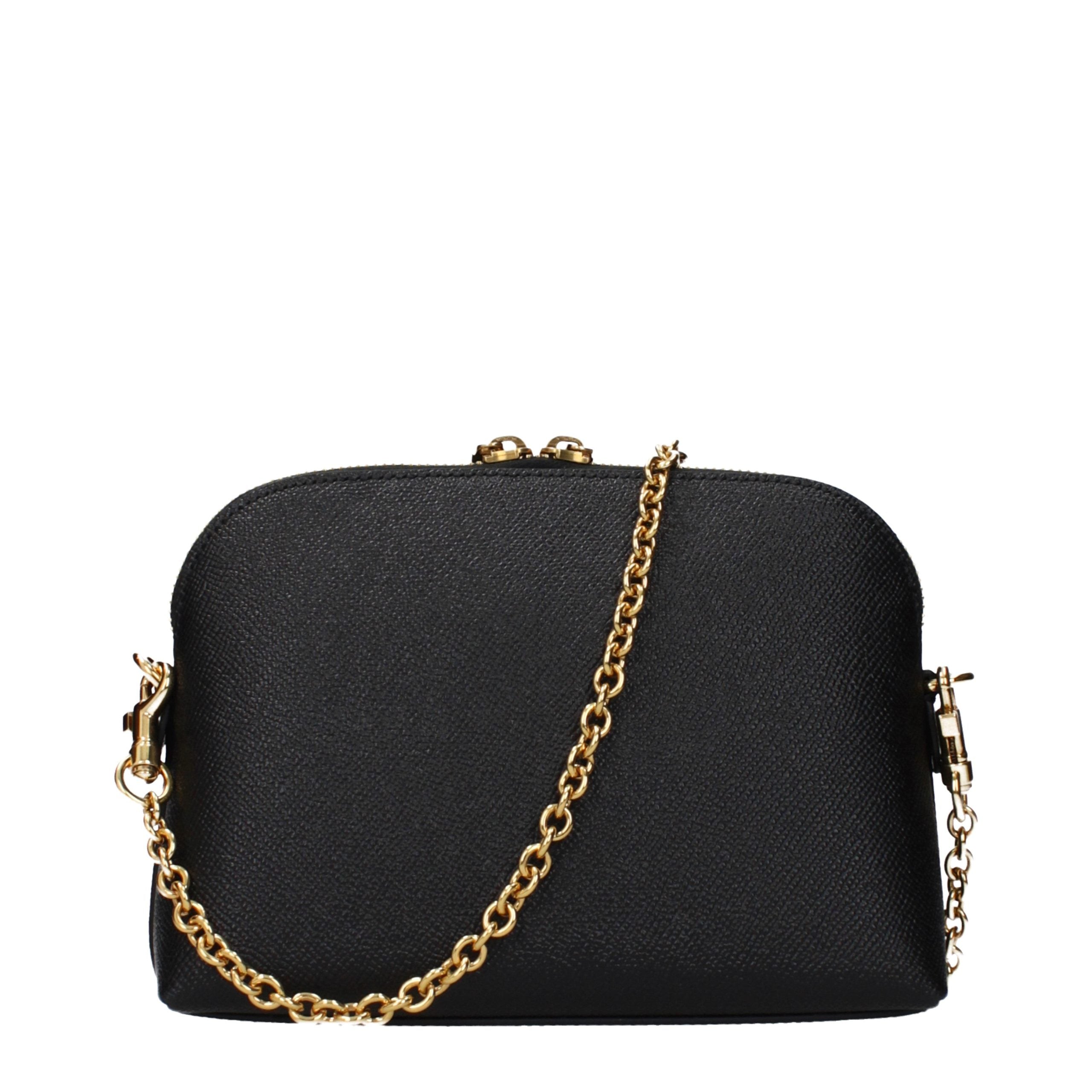 Dolce & Gabbana Schultertasche aus schwarzem Leder