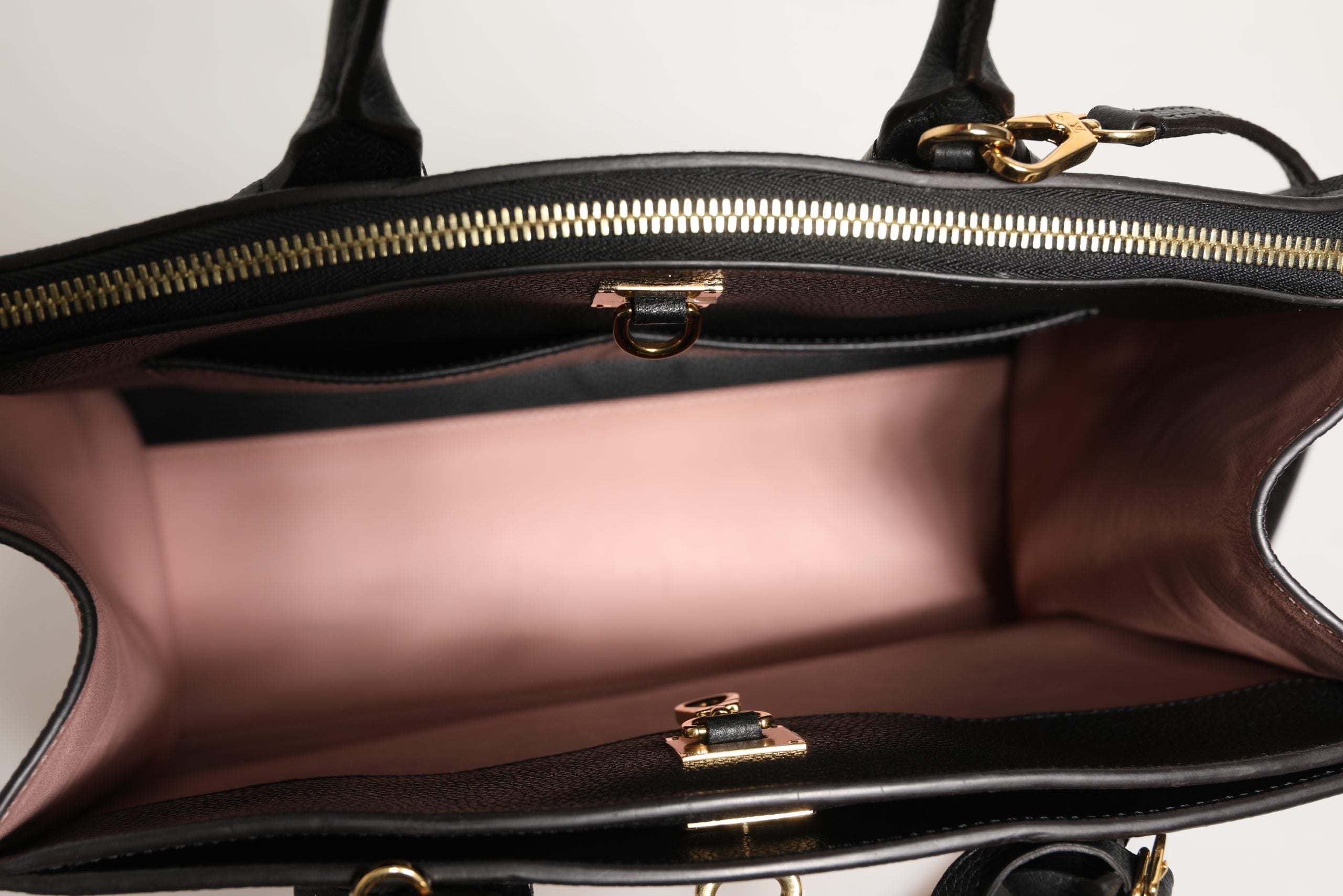 Sac à main en cuir Louis Vuitton City Steamer, cuir rose et noir