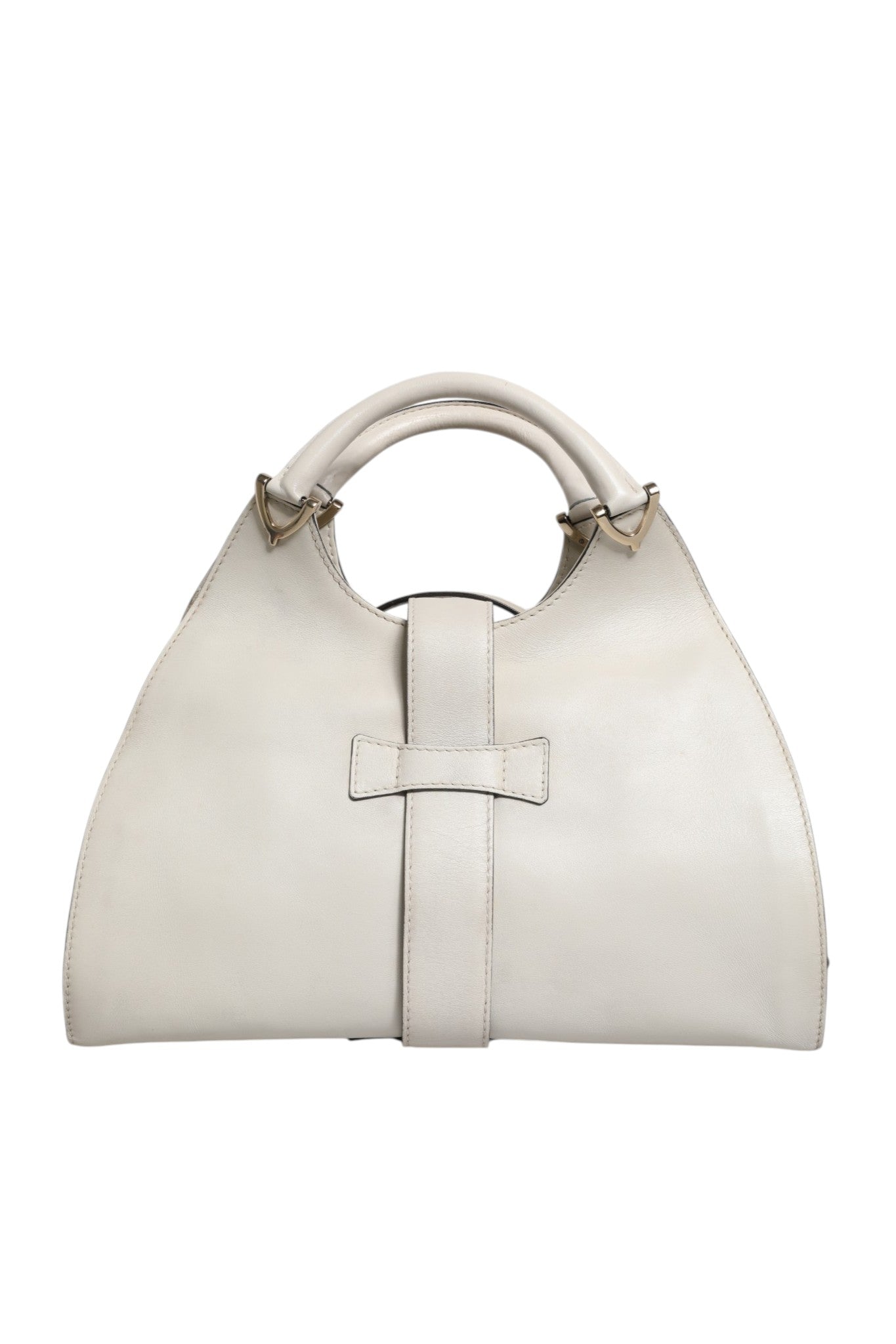 Sac fourre-tout Gucci en cuir blanc avec étrier