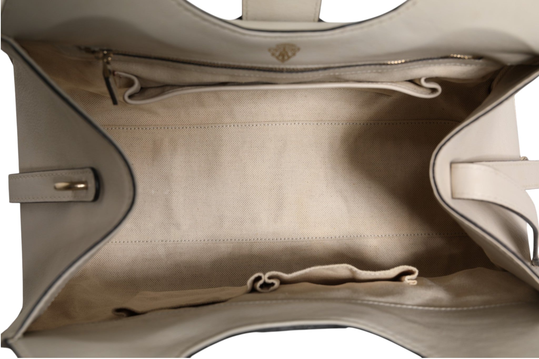 Sac fourre-tout Gucci en cuir blanc avec étrier