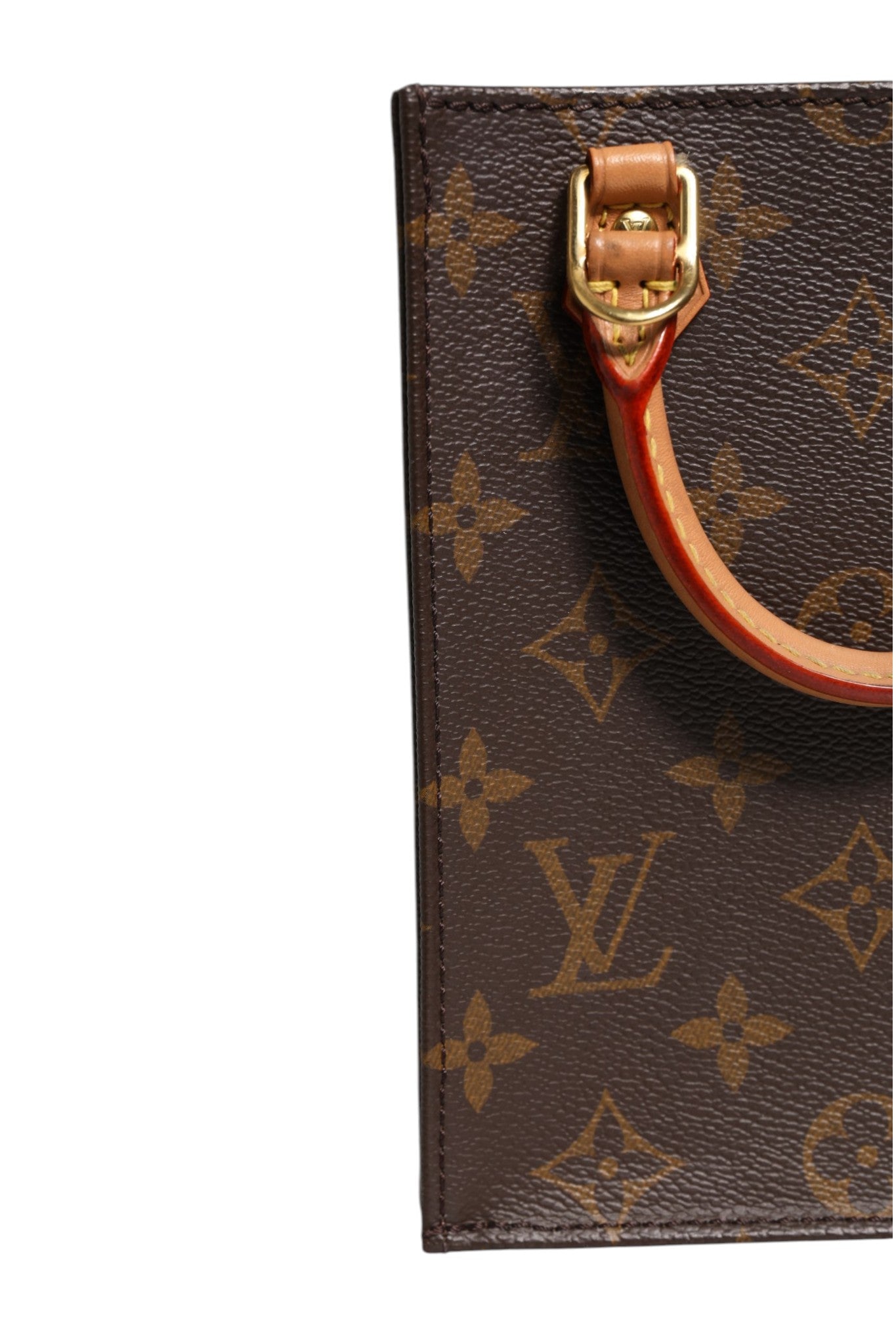 Louis Vuitton Monogram Canvas Petit Sac Plat Tasche