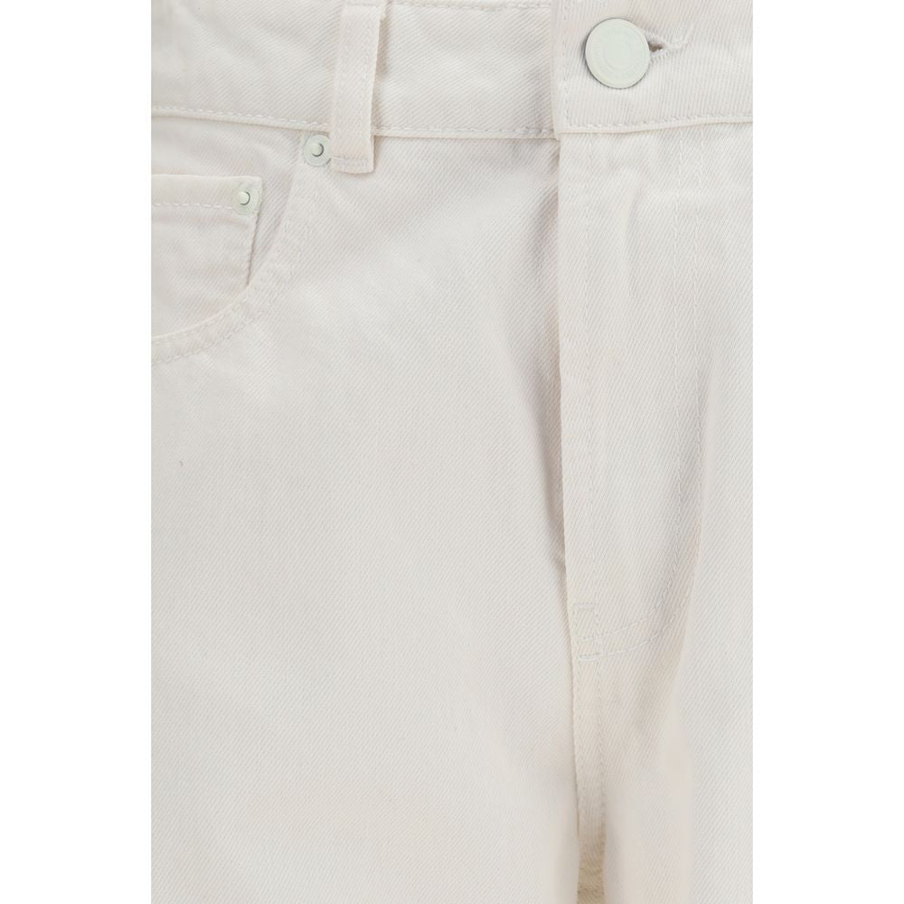 Ami Paris Weiße Straight-Leg Jeans aus Baumwolle