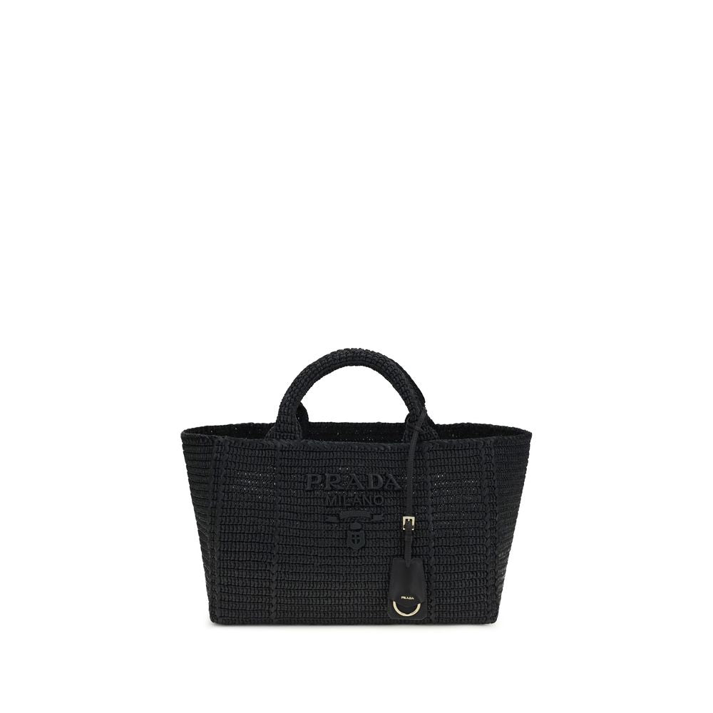 Prada Schultertasche aus schwarzer Viskose