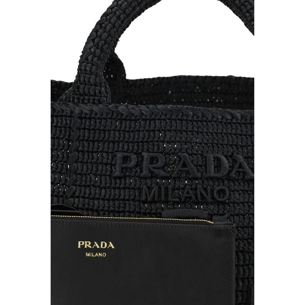 Prada Schultertasche aus schwarzer Viskose