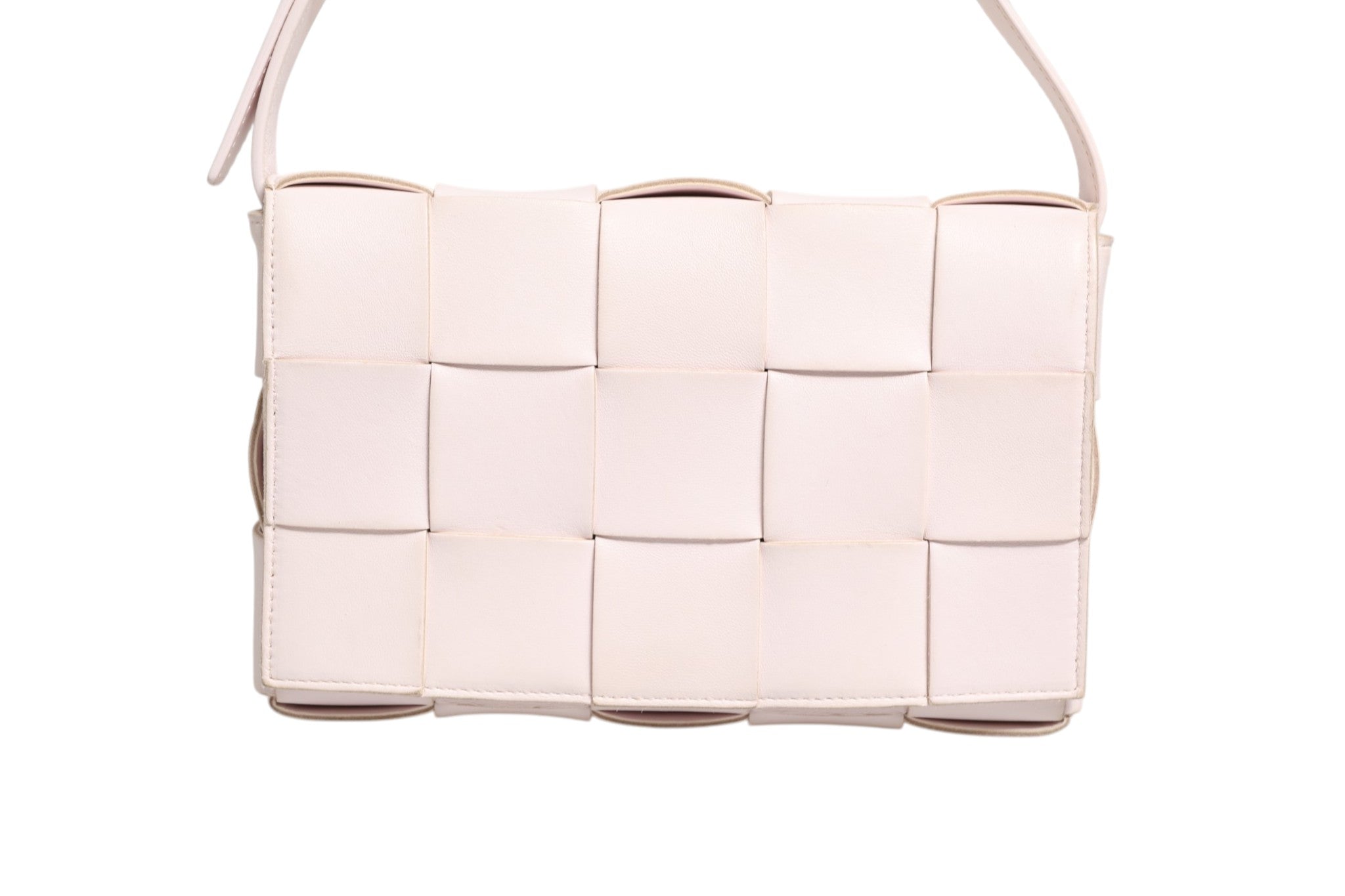 Bottega Veneta Pink Intrecciato Cassette Shoulder Bag