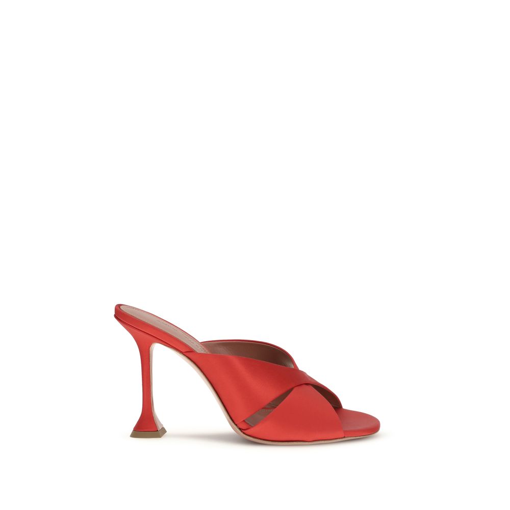 Sandales à talons aiguilles en soie multicolore Amina Muaddi