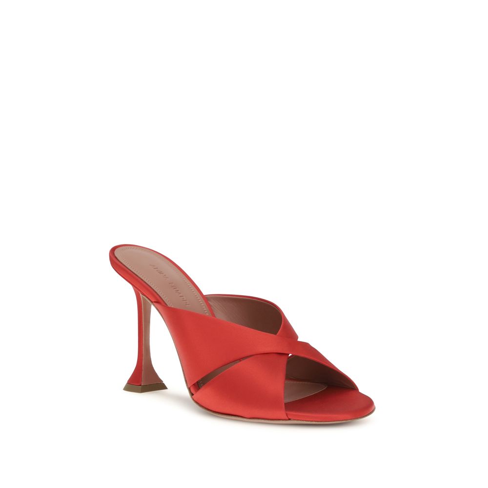 Sandales à talons aiguilles en soie multicolore Amina Muaddi