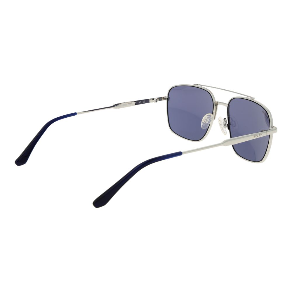 Lunettes de soleil Replay en métal argenté