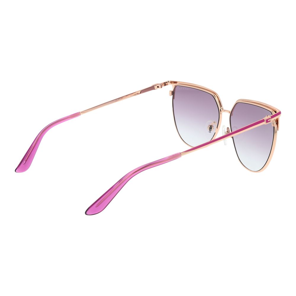 Lunettes de soleil Guess en métal or rose