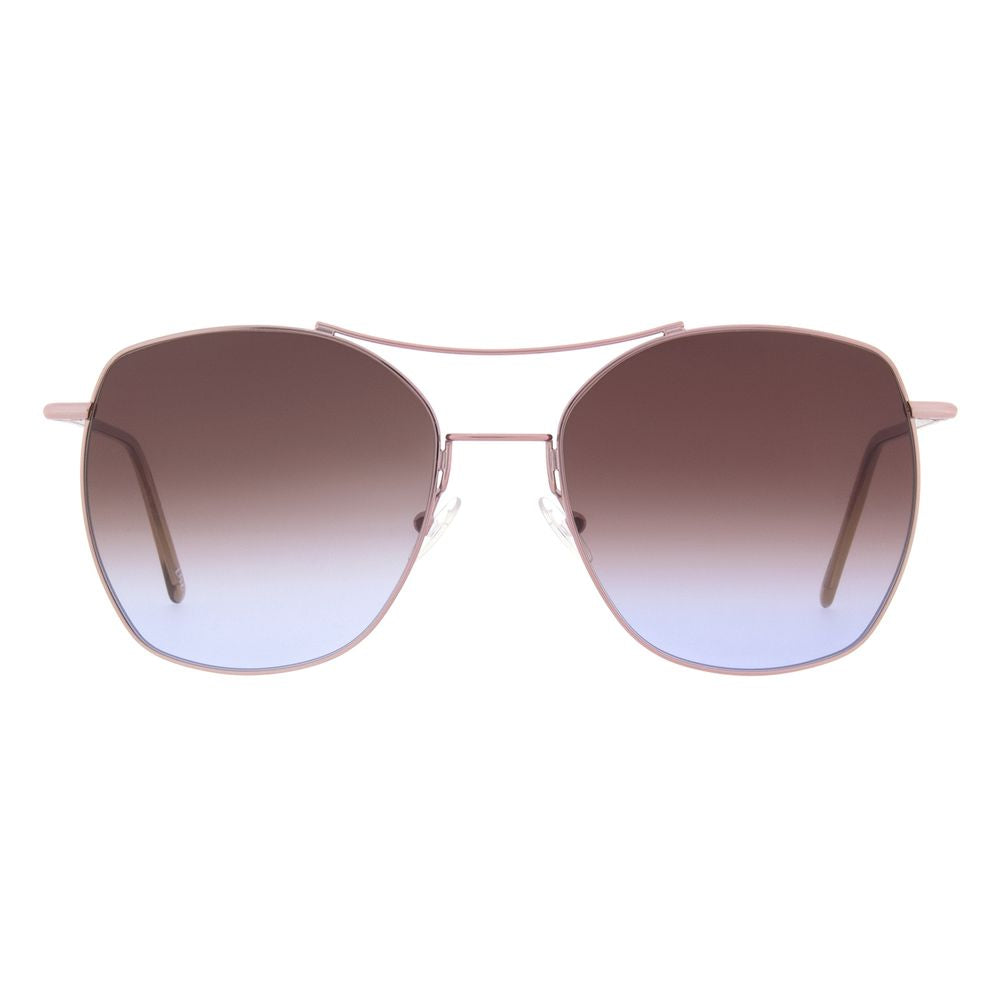 Lunettes de soleil Andy Wolf en métal marron