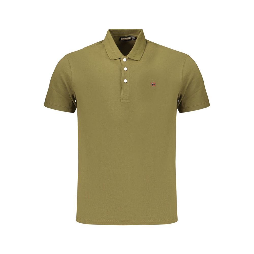 Polo Napapijri vert en coton pour homme