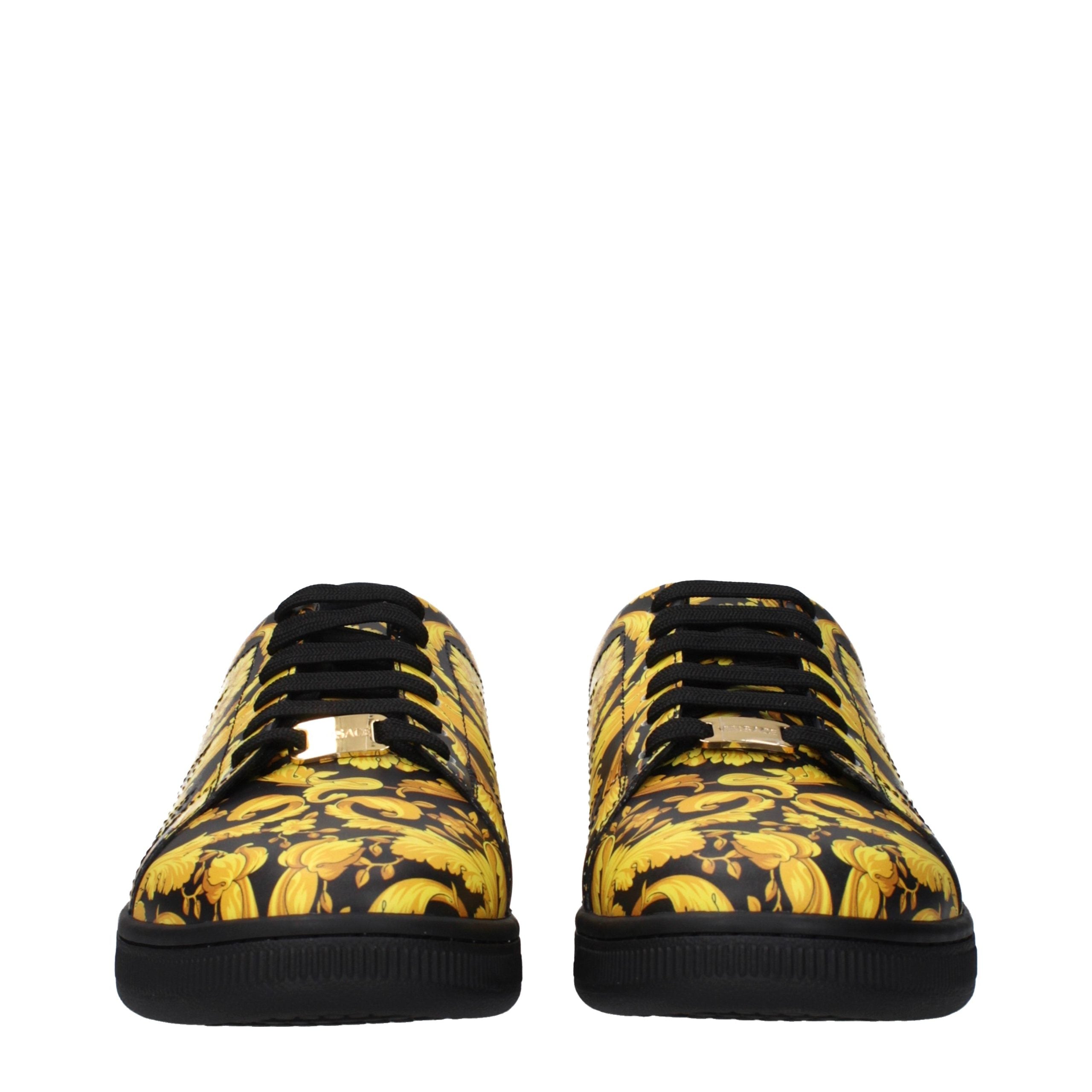 Versace Schwarze Chunky-Sneaker aus Leder