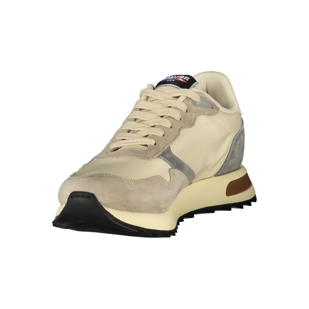 Blauer beiger Polyester-Herren-Sneaker