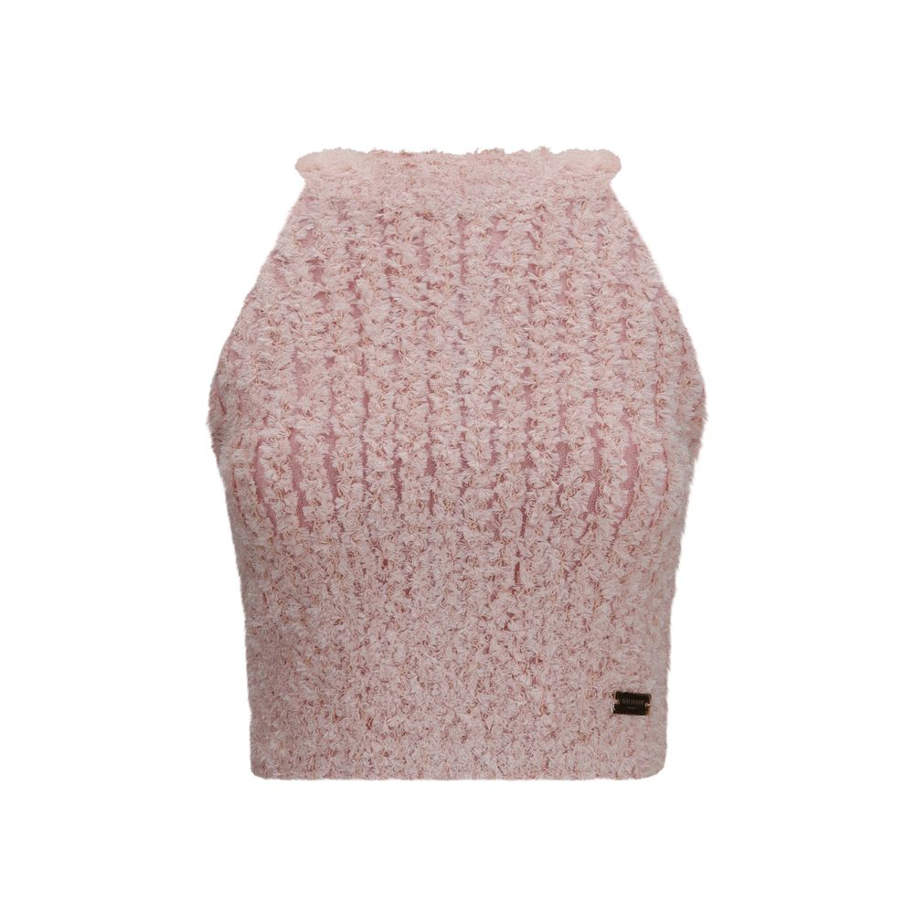 Balmain Mehrfarbiges ärmelloses Viskose-T-Shirt