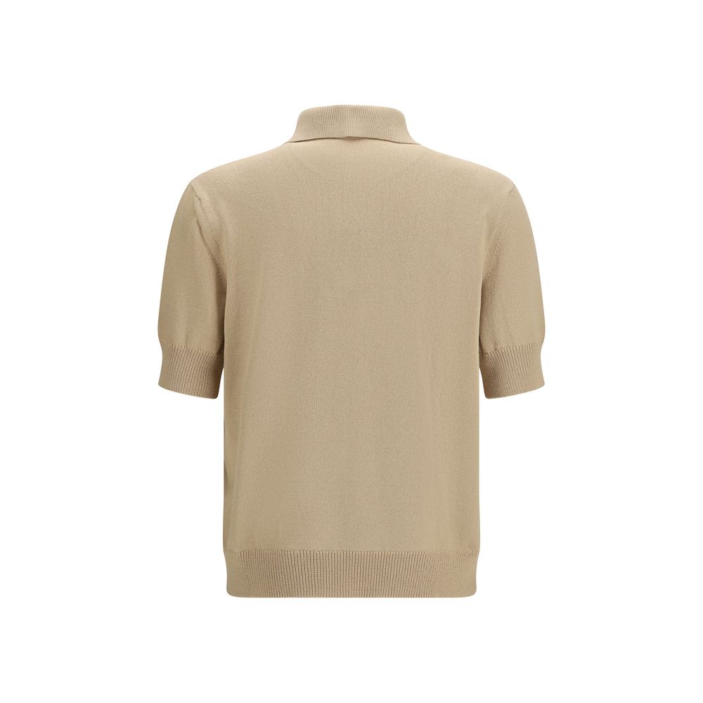 Balmain beiges Polohemd aus Baumwolle