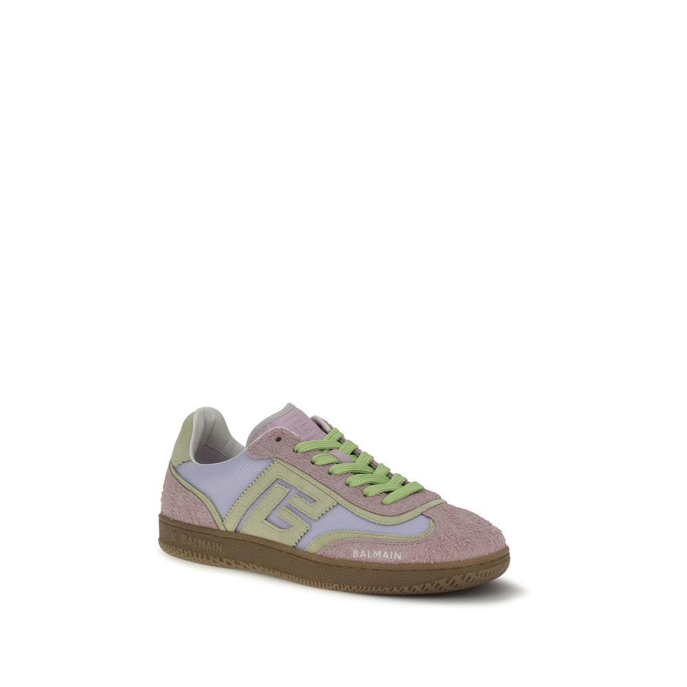Balmain Mehrfarbige Kalbsleder Athletic Sneakers