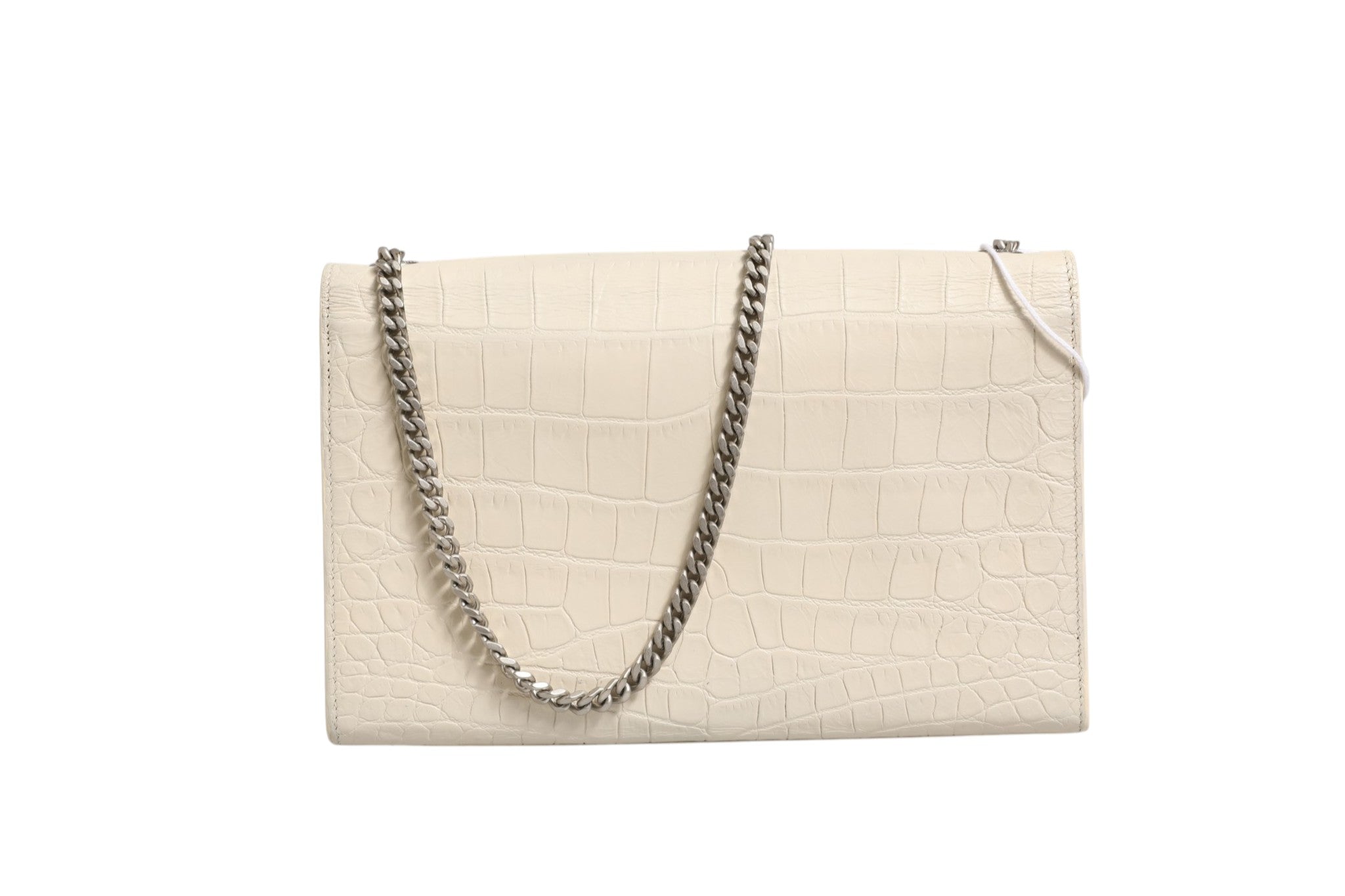Saint Laurent Kate petit sac à pampilles en cuir embossé façon croco
