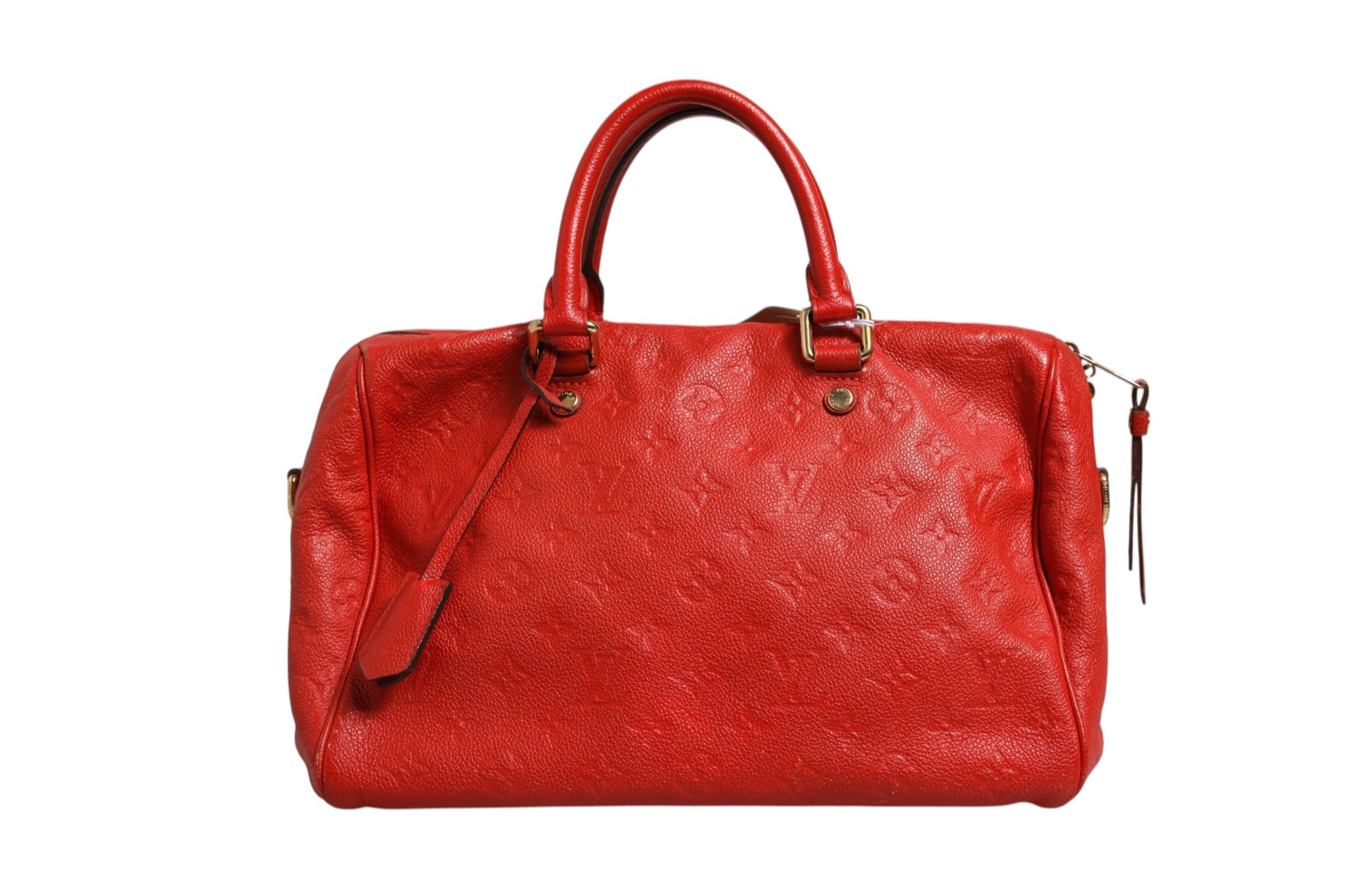 Louis Vuitton Red Monogram Empreinte Speedy Bandouliere 30