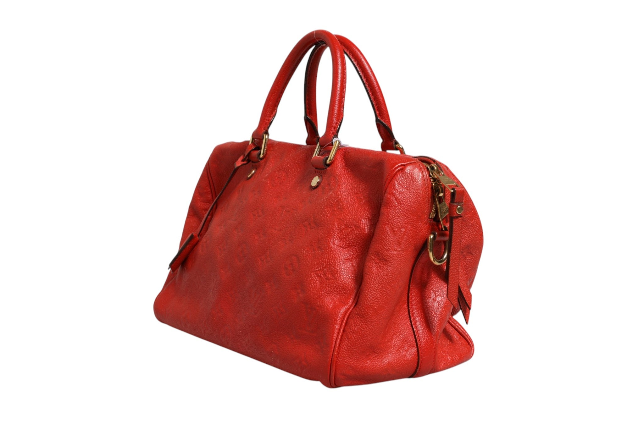 Louis Vuitton Red Monogram Empreinte Speedy Bandouliere 30