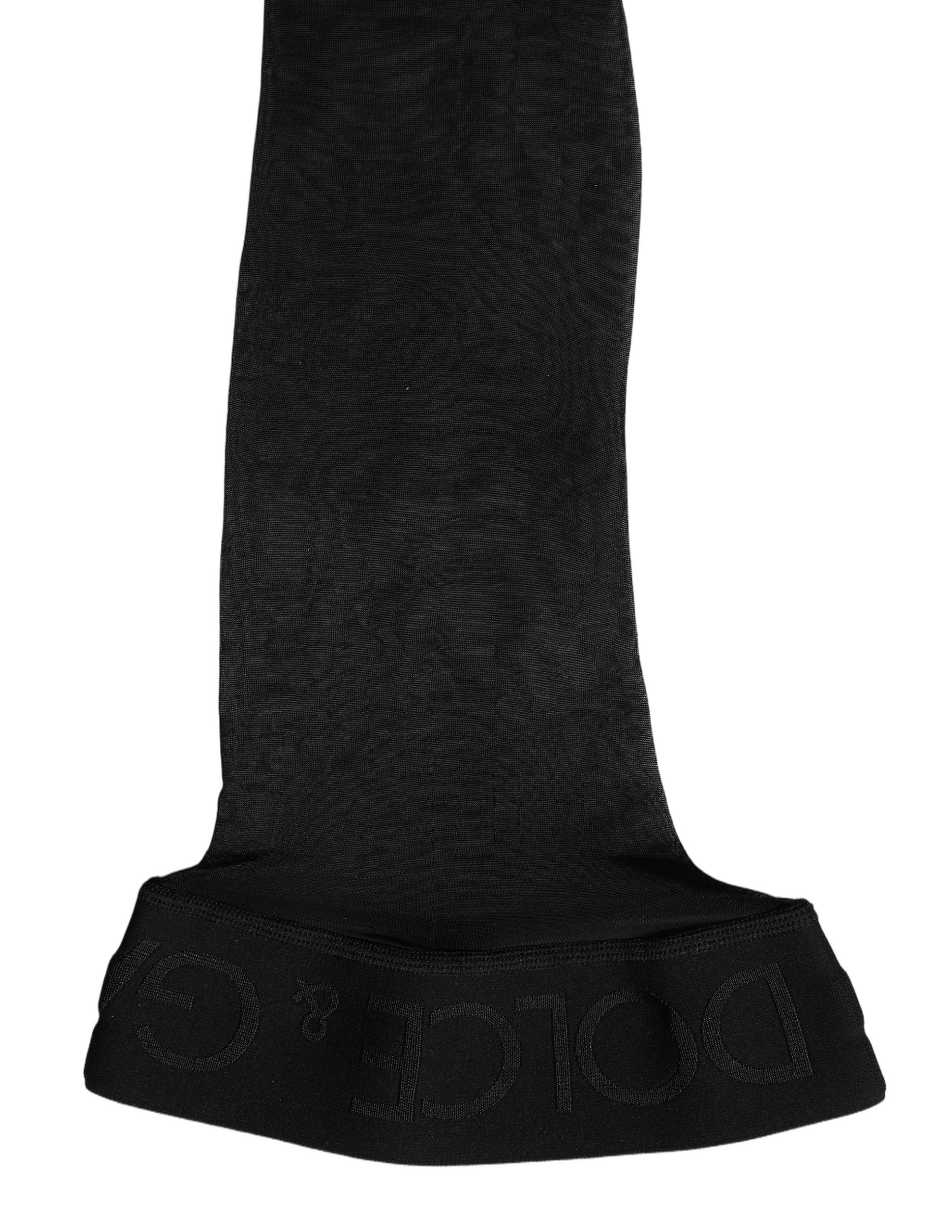 Bas mi-cuisse Dolce & Gabbana en nylon noir transparent