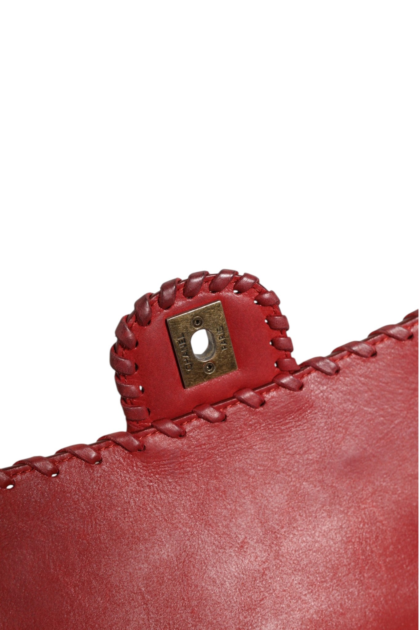 Sac Chanel Mini Rabat Agneau Tressé Métal Doré