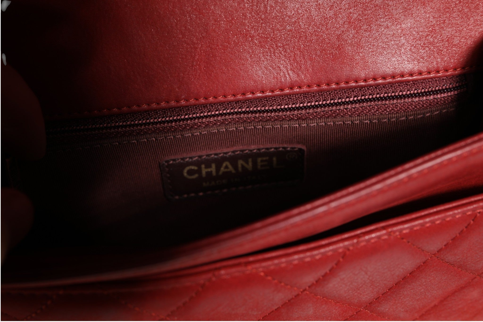 Sac Chanel Mini Rabat Agneau Tressé Métal Doré