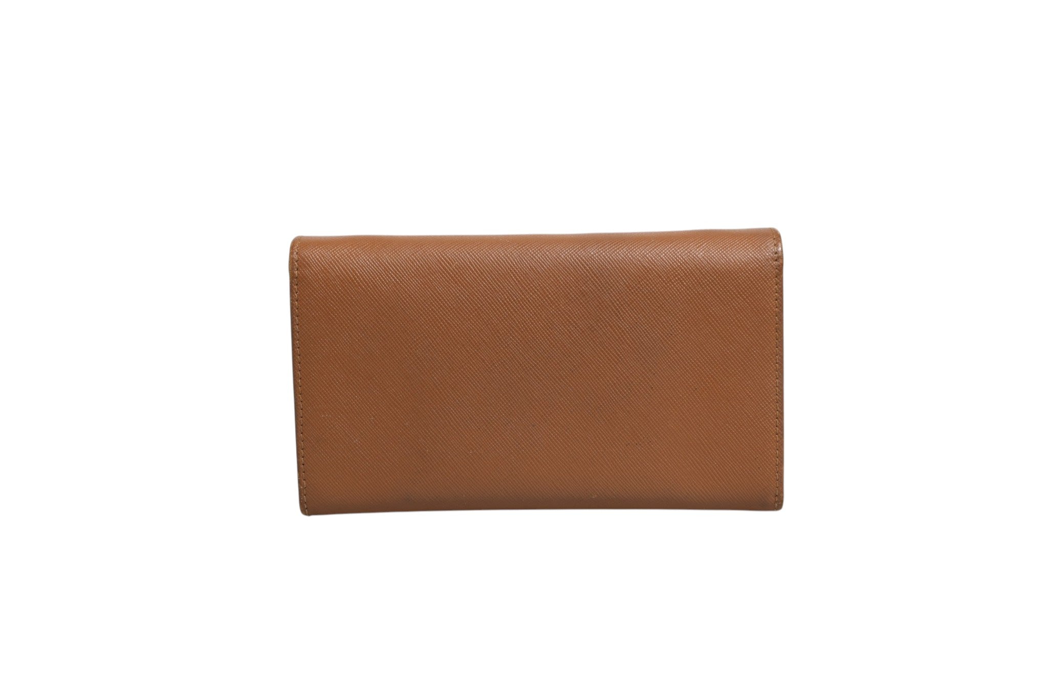 Bandoulière de portefeuille Prada marron et or