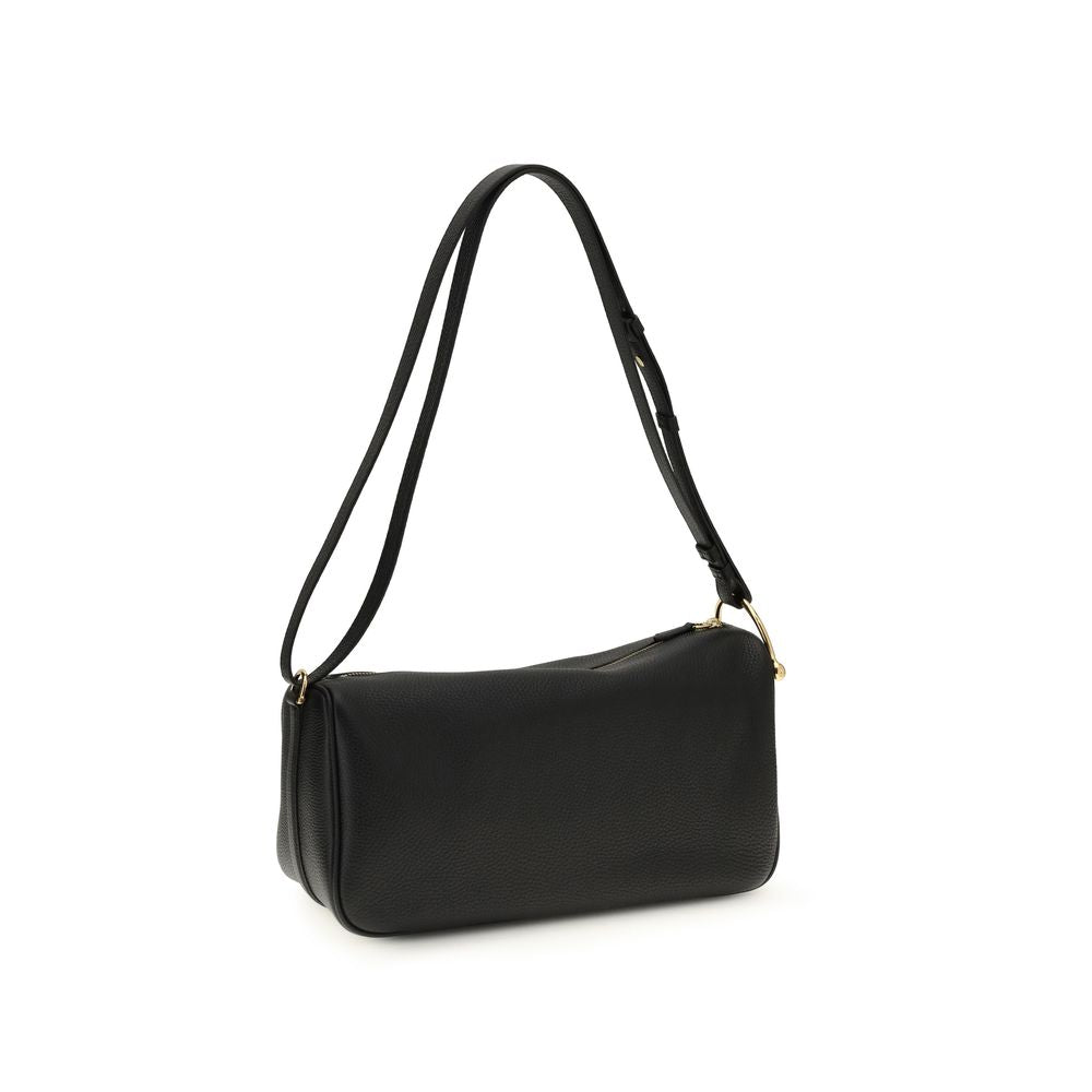 Gucci Schultertasche aus schwarzem Kalbsleder Bos Taurus