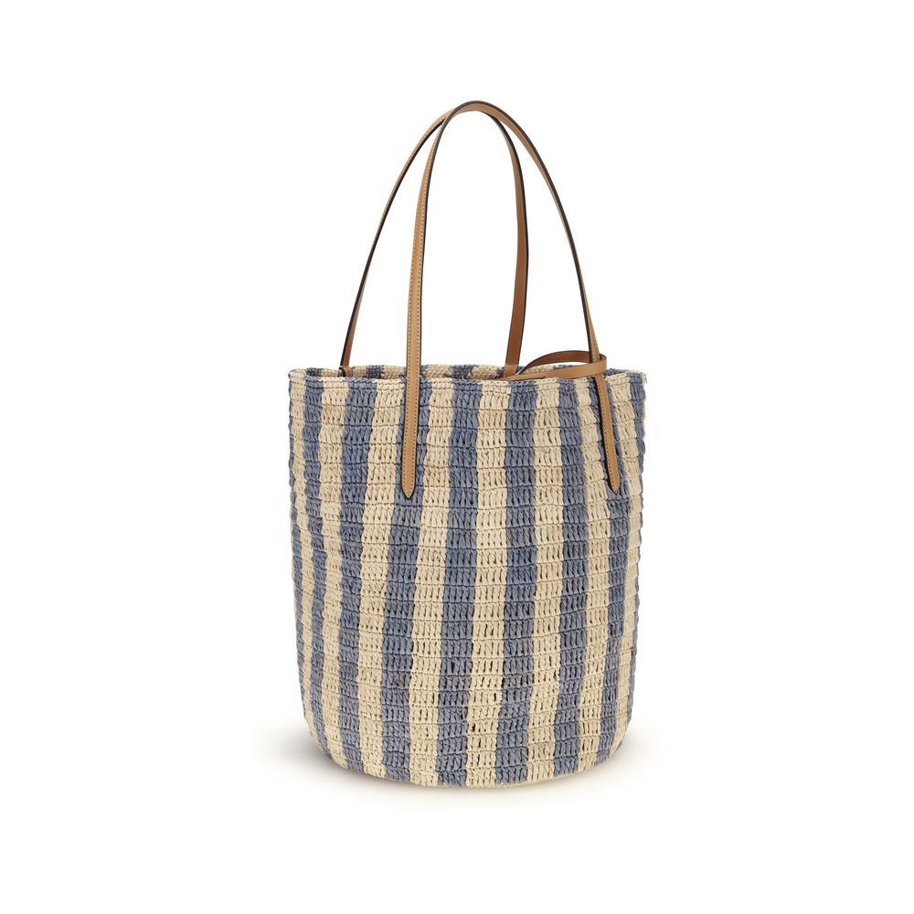 Valentino Garavani Mehrfarbige Raffia-Korbtasche