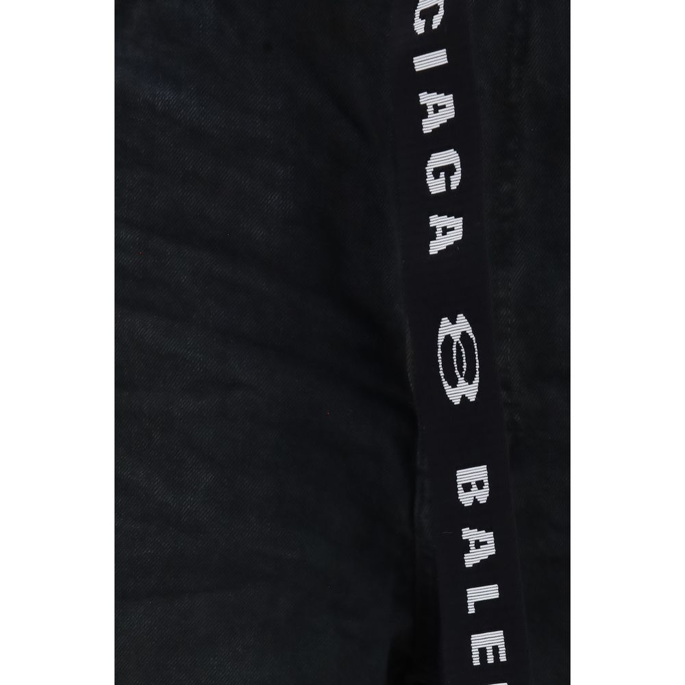 Balenciaga Schwarze Bermudashorts aus Baumwolle