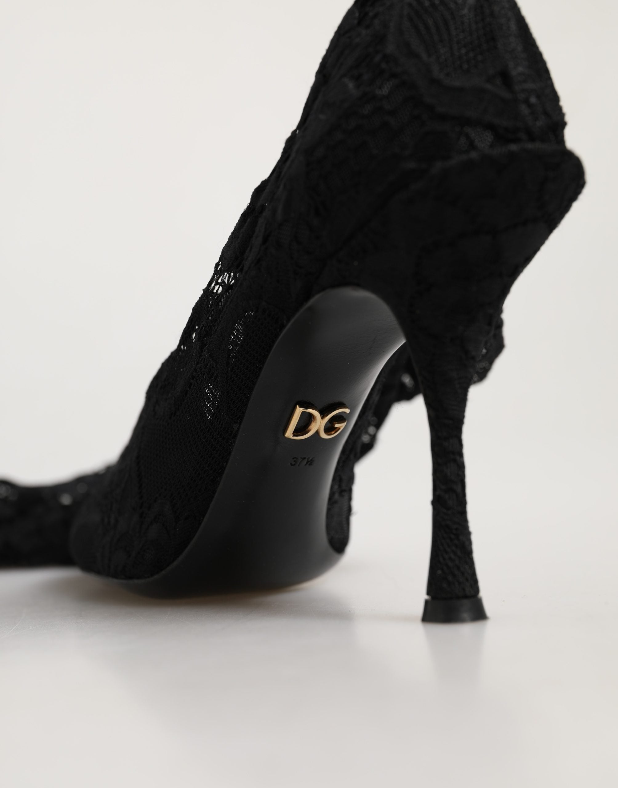 Chaussures à talon Dolce & Gabbana en dentelle Taormina noire