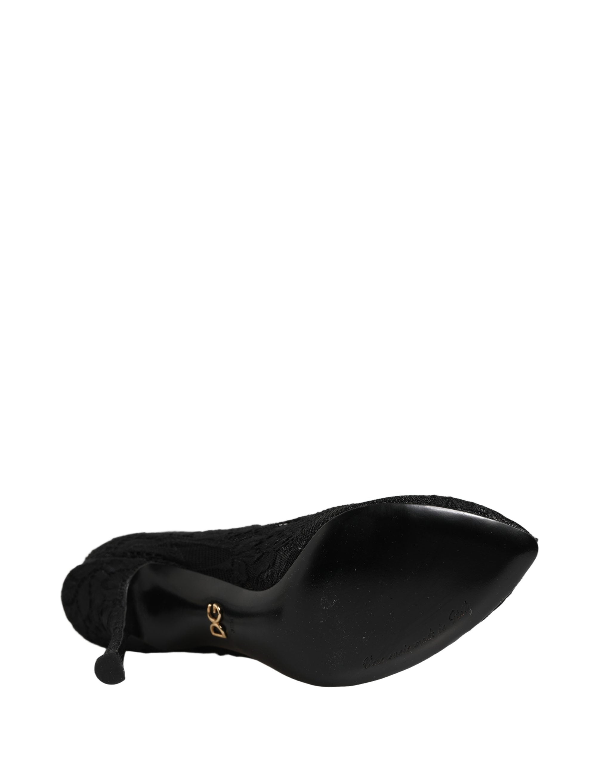 Chaussures à talon Dolce & Gabbana en dentelle Taormina noire