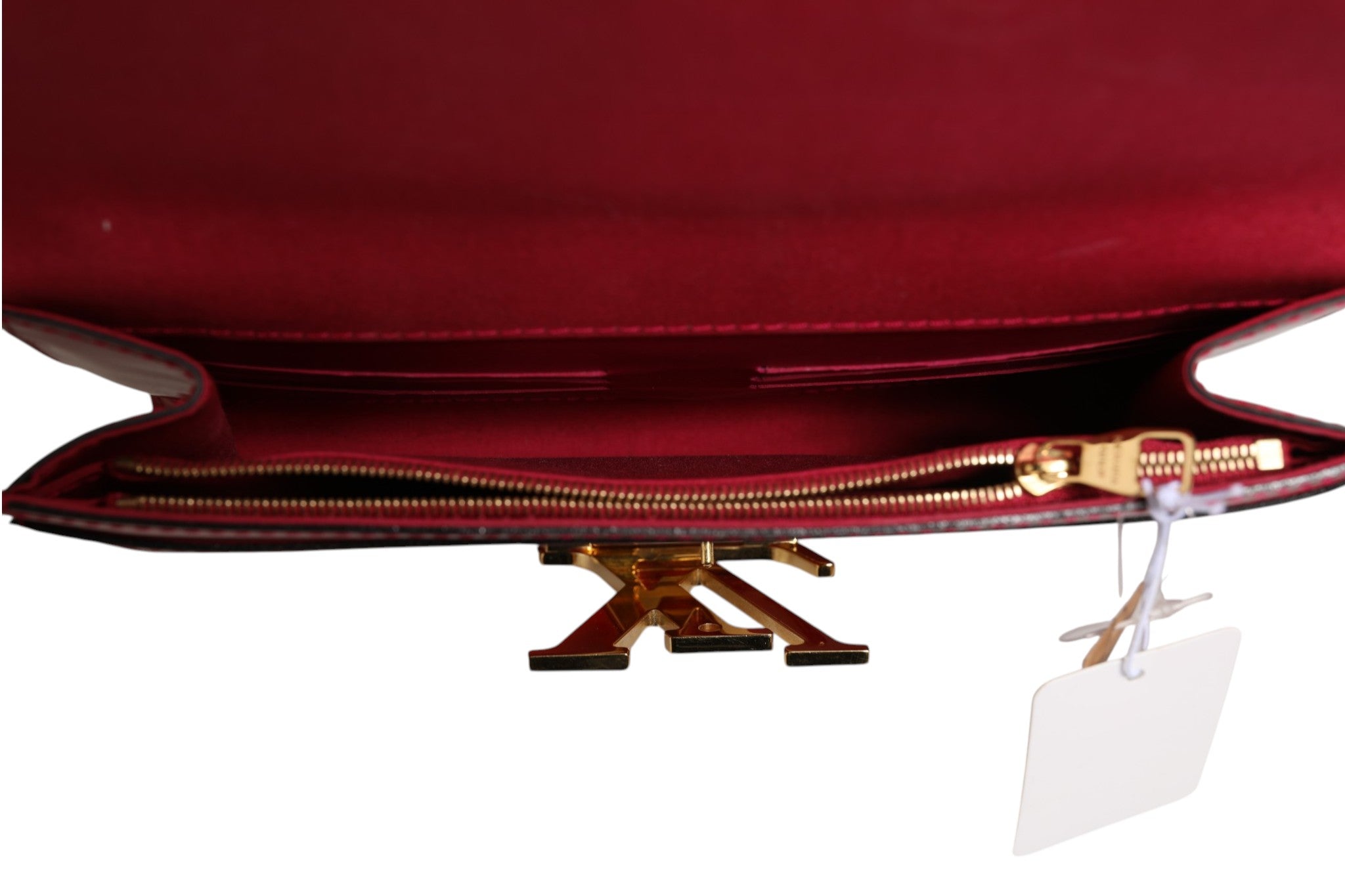 Louis Vuitton Louise PM rote Lackleder-Kettenbörse