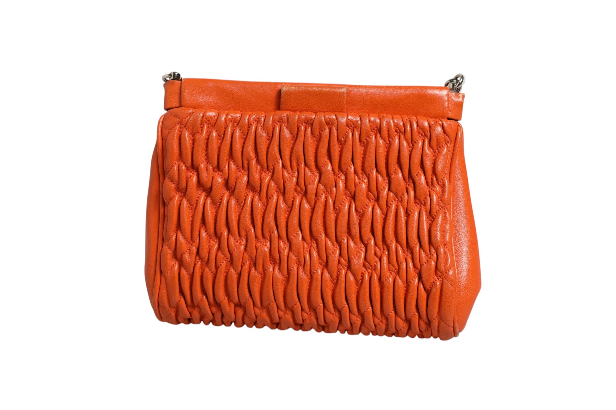 Sac bandoulière Miu Miu en cristal orange