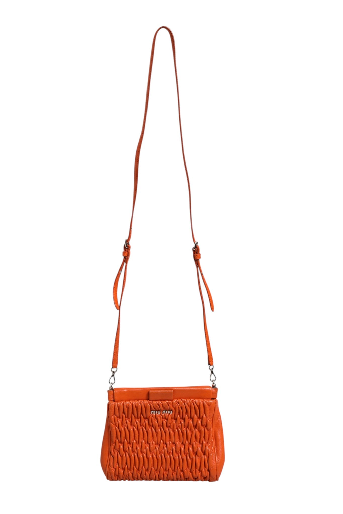 Sac bandoulière Miu Miu en cristal orange