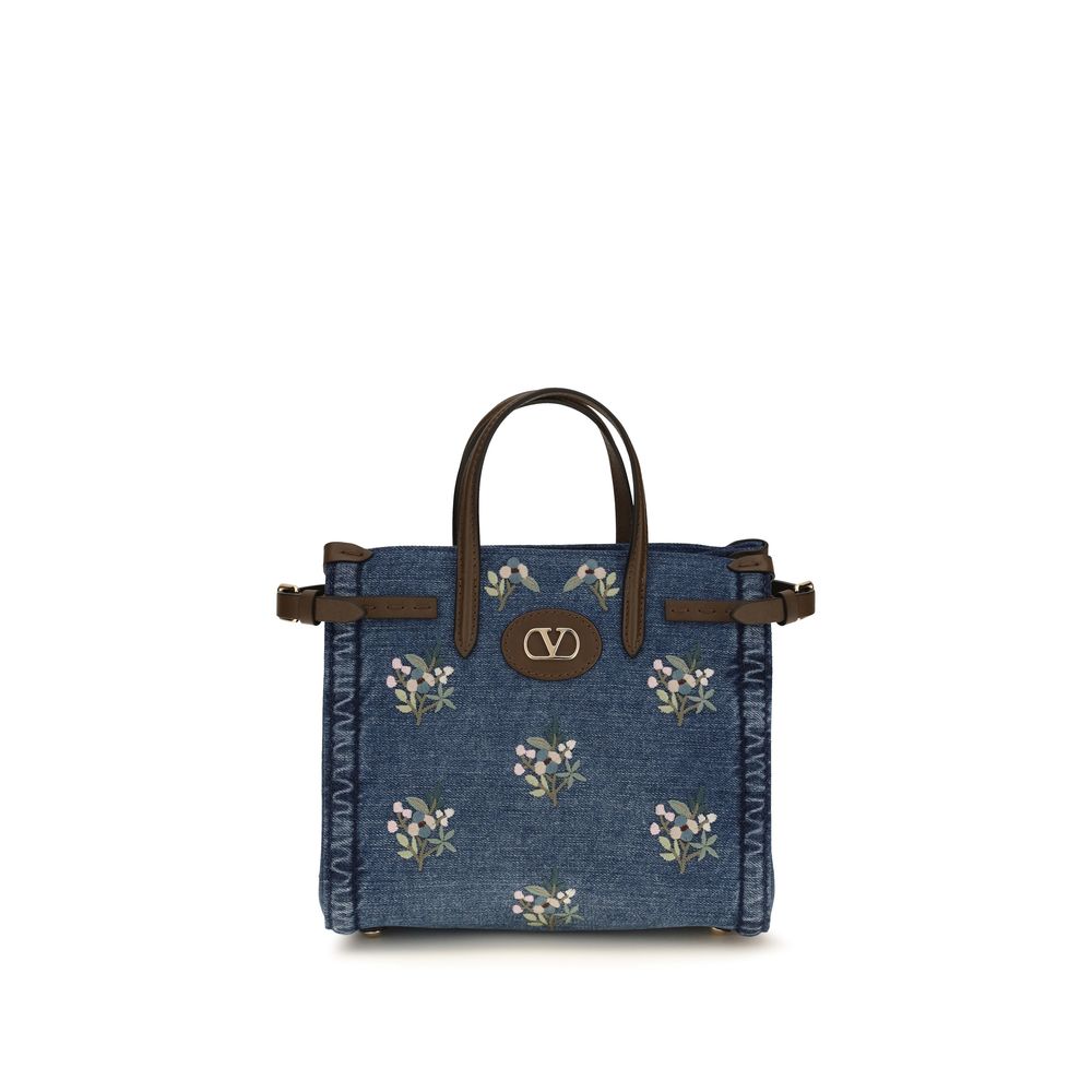 Valentino Garavani Handtasche aus blauer Baumwolle