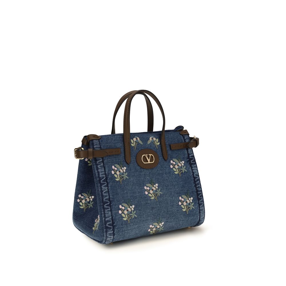 Valentino Garavani Handtasche aus blauer Baumwolle