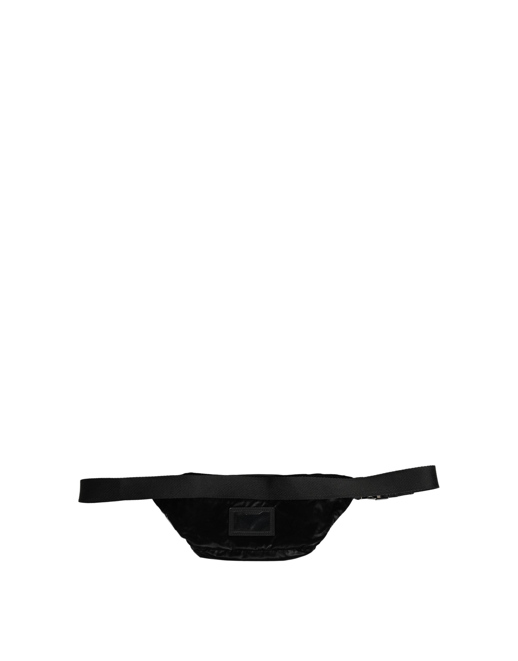 Dolce & Gabbana Black Brass Plate Bumbag Waist Fanny Pack Men Bag