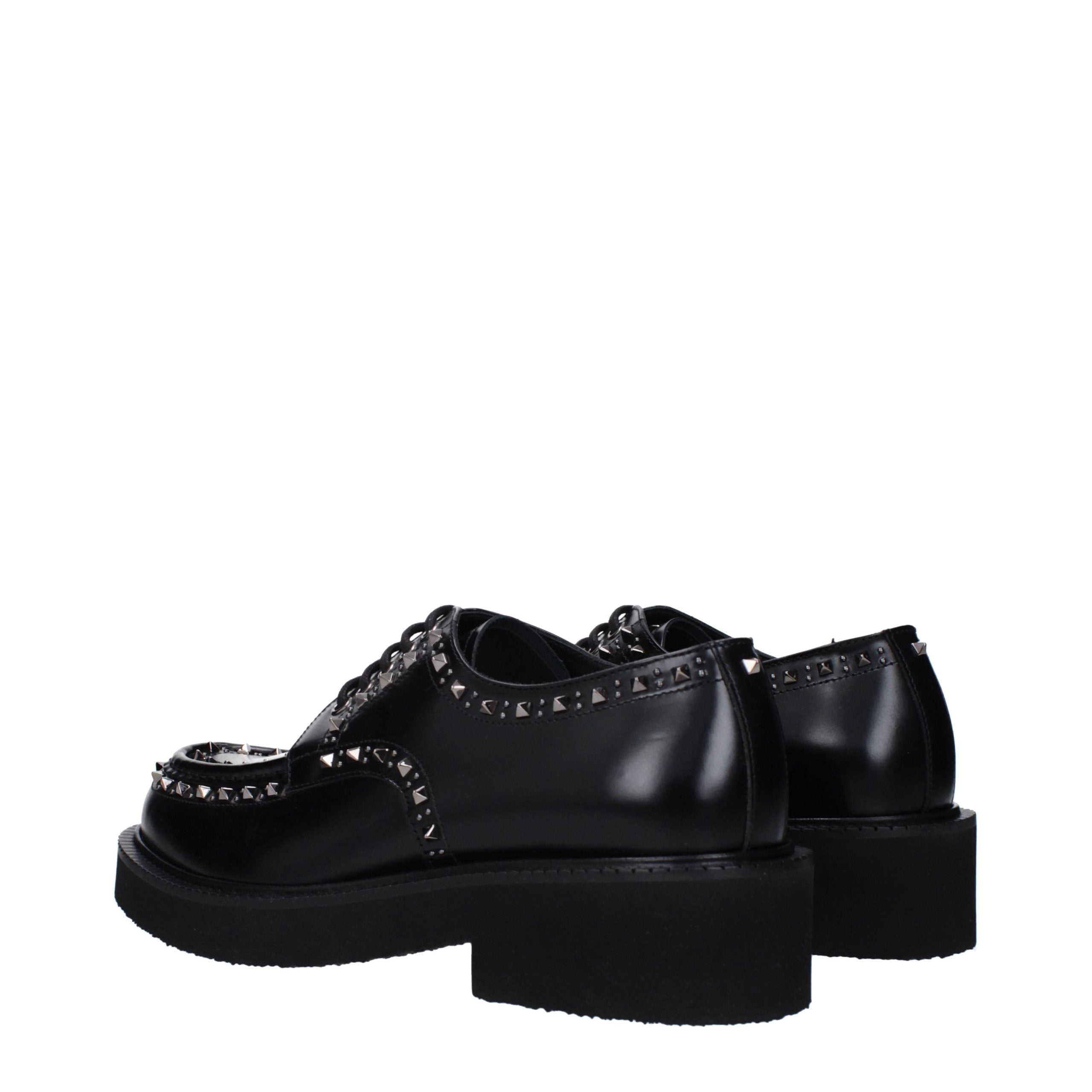 Valentino Garavani Schwarze Leder-Oxfords und Derbys