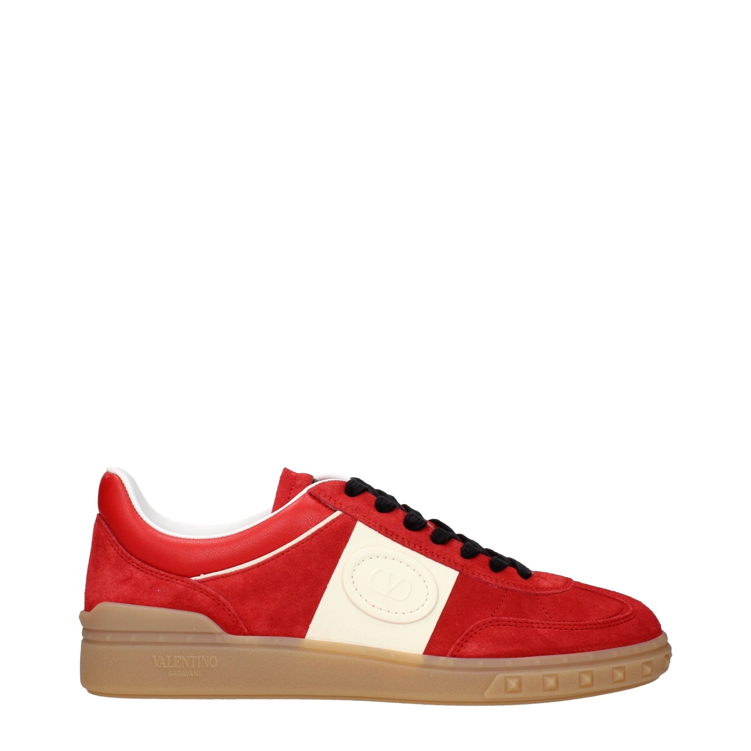 Baskets basses en cuir rouge Valentino Garavani