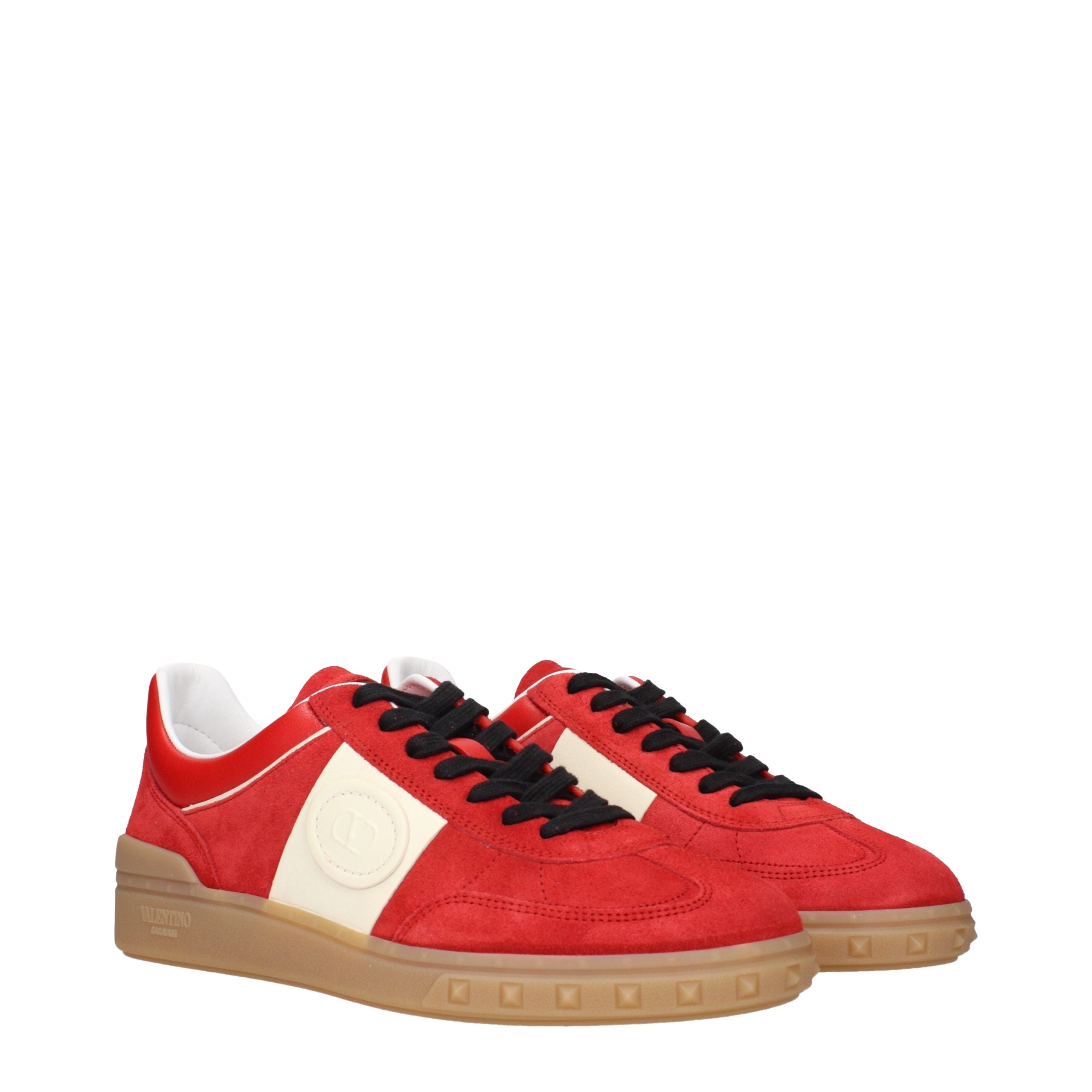Baskets basses en cuir rouge Valentino Garavani