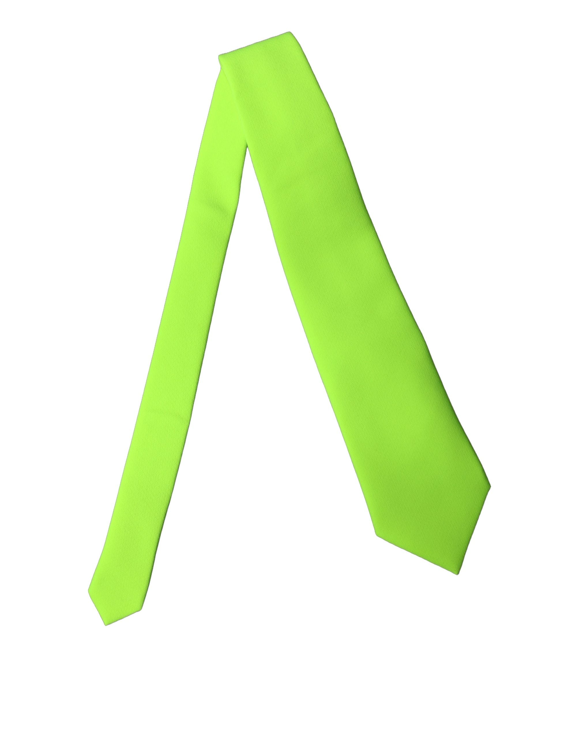 Dolce & Gabbana Cravate à Nouer Ajustable Femme en Polyester Vert Fluo