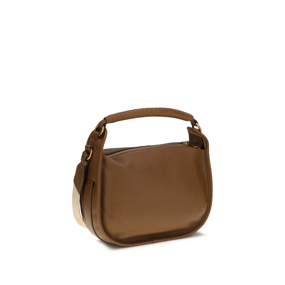 Sac bandoulière Burberry en cuir de veau brun
