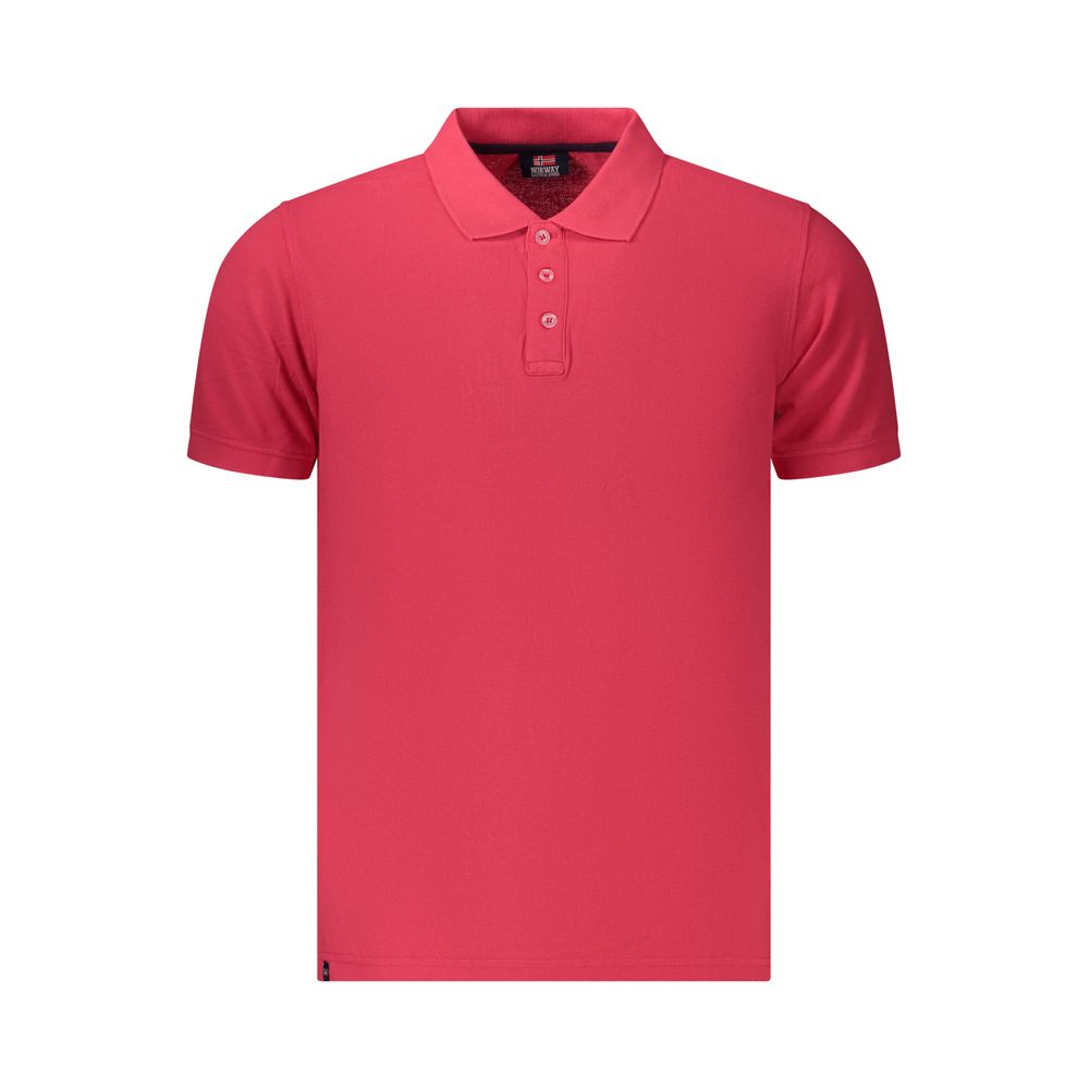 Norwegen 1963 Rosso Baumwolle Herren Poloshirt