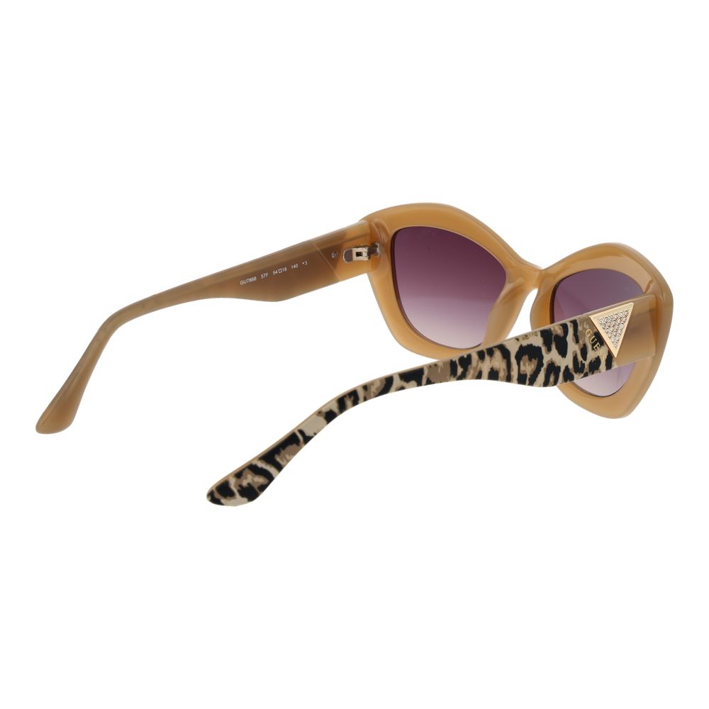 Lunettes de soleil en plastique marron Guess