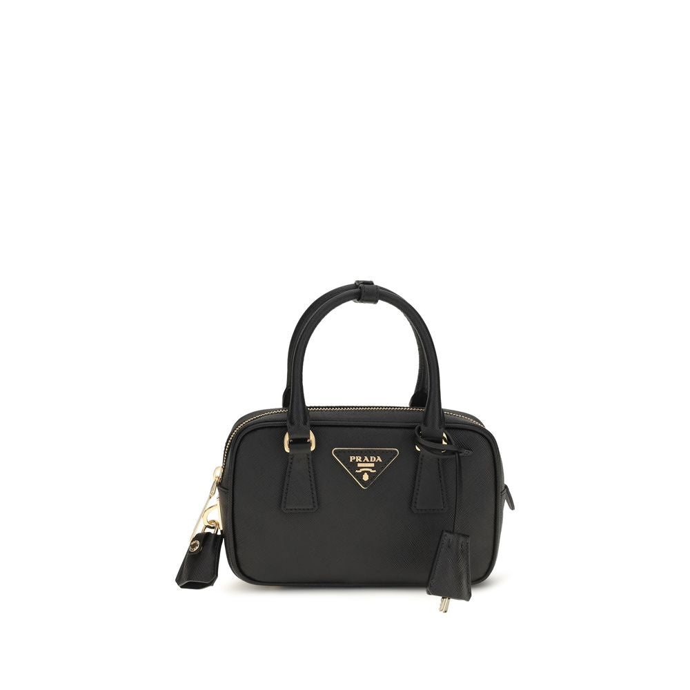 Sac à main Prada en cuir de veau noir