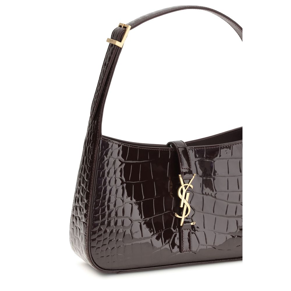 Sac à bandoulière en crocodile Saint Laurent Bordeaux